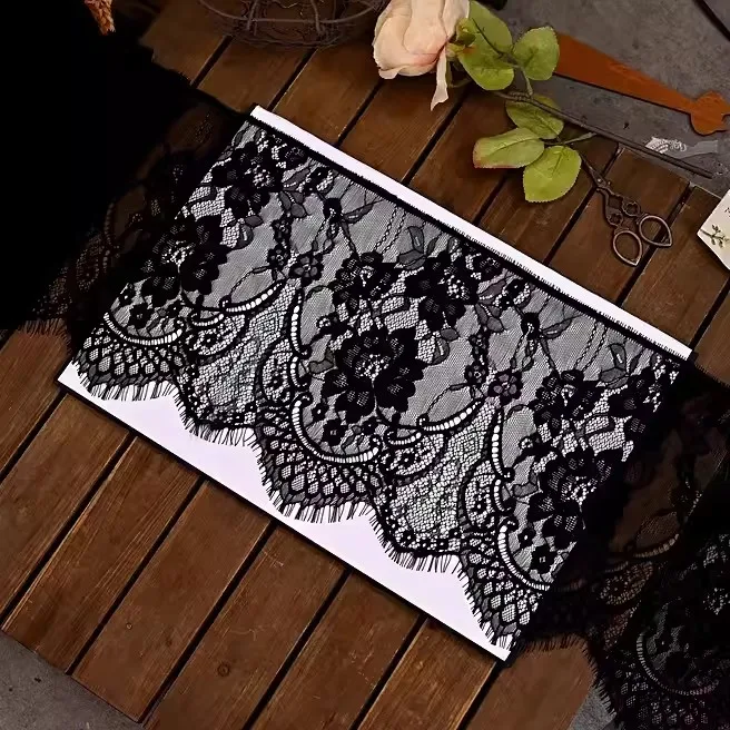Lace Fabric lace fabric lace sewing supplies lace sewing accessories lace decoration lace accessories lace garment accessories 3 M/lot France Eyelash lace trim Underwear sewing fabric DIY wedding decoration decorative lace for garments