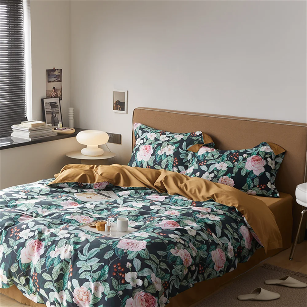 Description Picture 4 of itemSvetanya 100% Egyptian Cotton Bedding Set Queen King Ru Double Size Bed Linens Sheet Duvet Cover Set