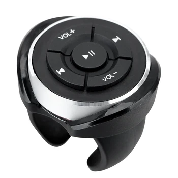 Telecomandi wireless per volante per auto Pulsante volume multimediale Bluetooth per bici da moto per tablet telefono Android IOS