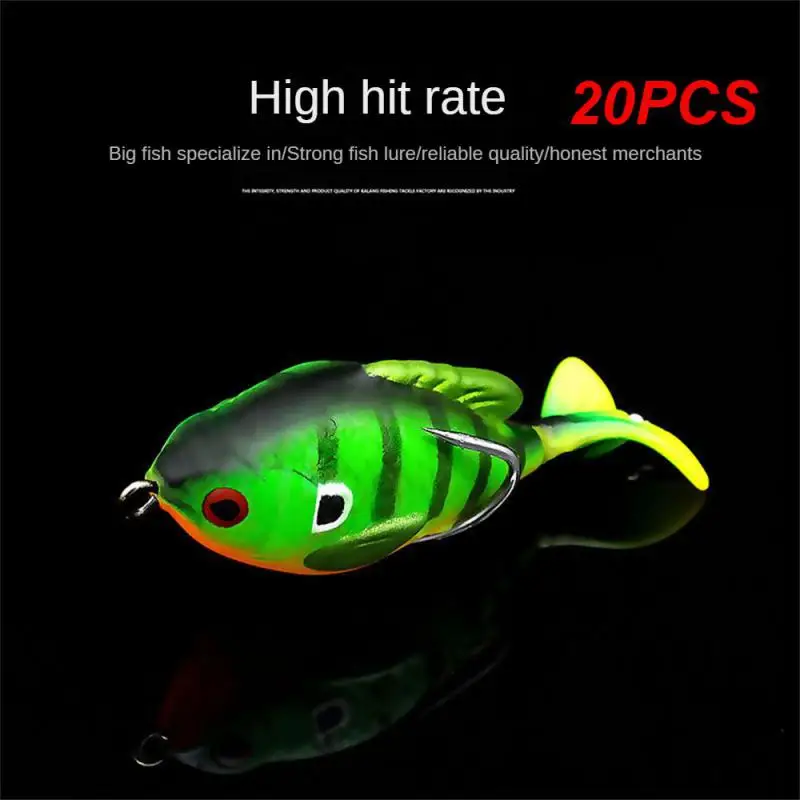 

20PCS Rotate Tail Crank Fishing Lure Wobbles 7.5cm 8.5g Topwater Soft Baits Lifelike Artificial Hard Bait Bass Pike Fishing