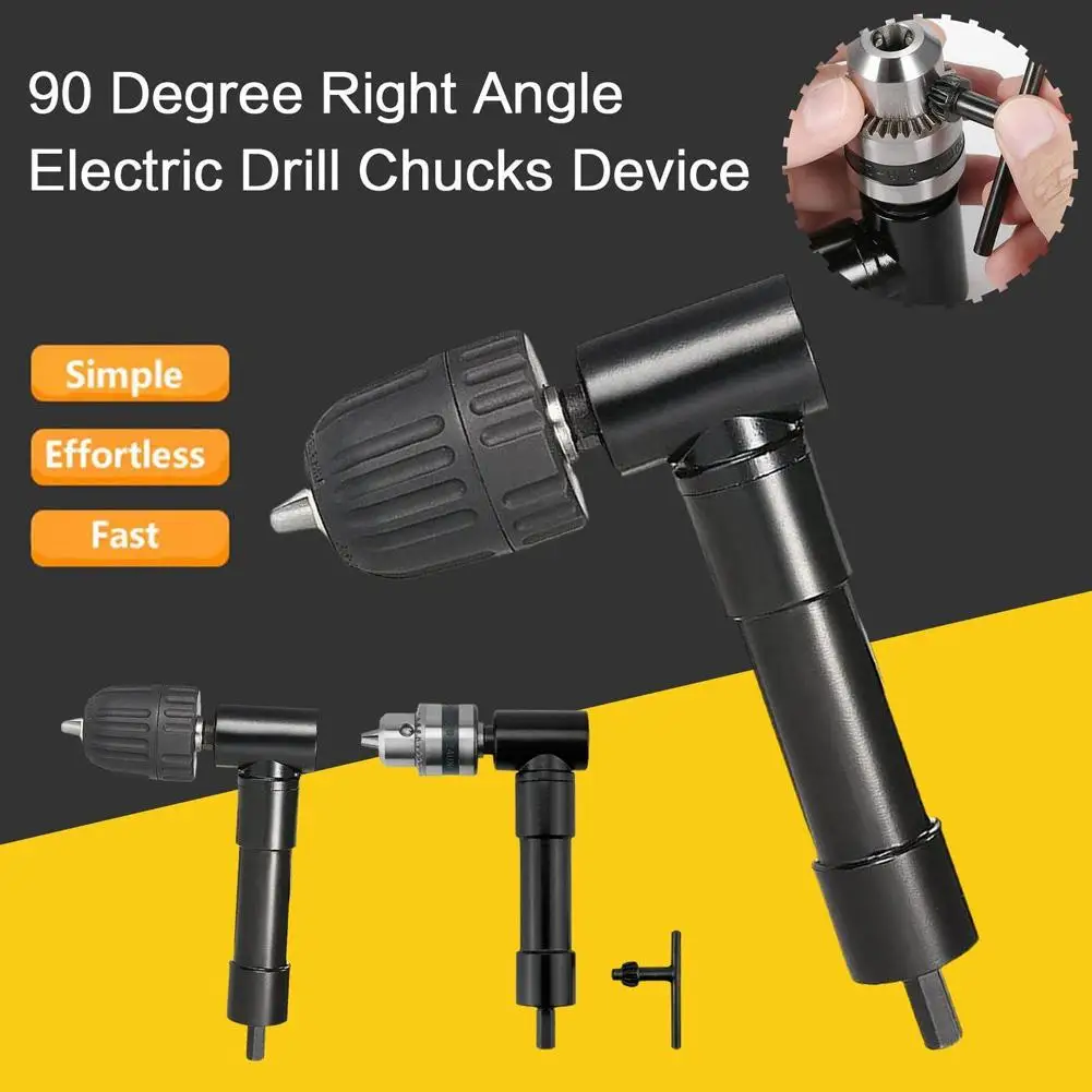 90DegreeRightAngleElectricDrillChucks3clawHighPrecisionChuckExtensionAccessories