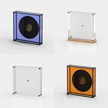 Vintage Acrylic Display Box for Vinyl Record Display Frame CD Storage Box Desktop Collection Dust Cover Home Decoration Display 1