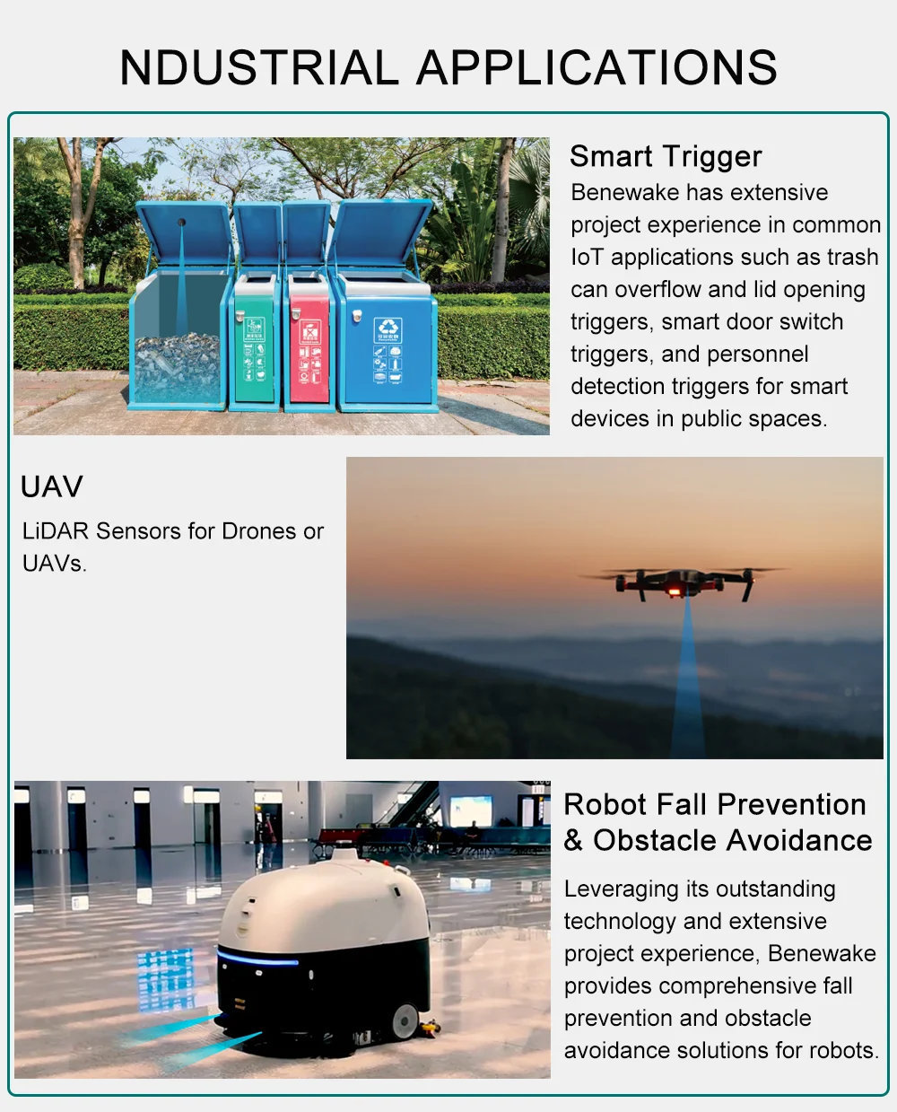 Benewake TFS20-L Miniaturized Single-Point LiDAR Module 20M Detection Range UART