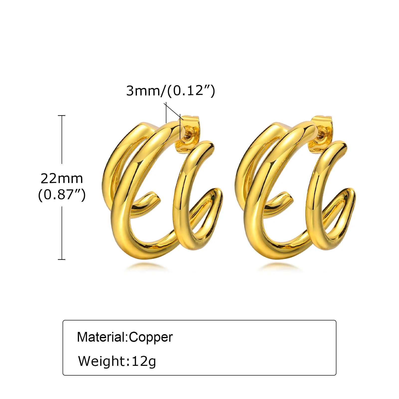DARHSEN Stud Earring for Women Ladies Students Gold Color Copper Fashion Jewelry Gift korean Design New Arrival 2023