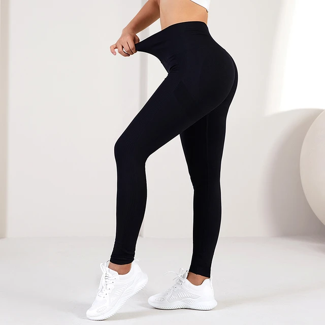 Butt Cinch Yoga Pants High Waisted Seamless Leggings Cosy Skinny  Compression Sweat Pants Athletic Women's Workout Pants Jogging S Black at   Women's Clothing store