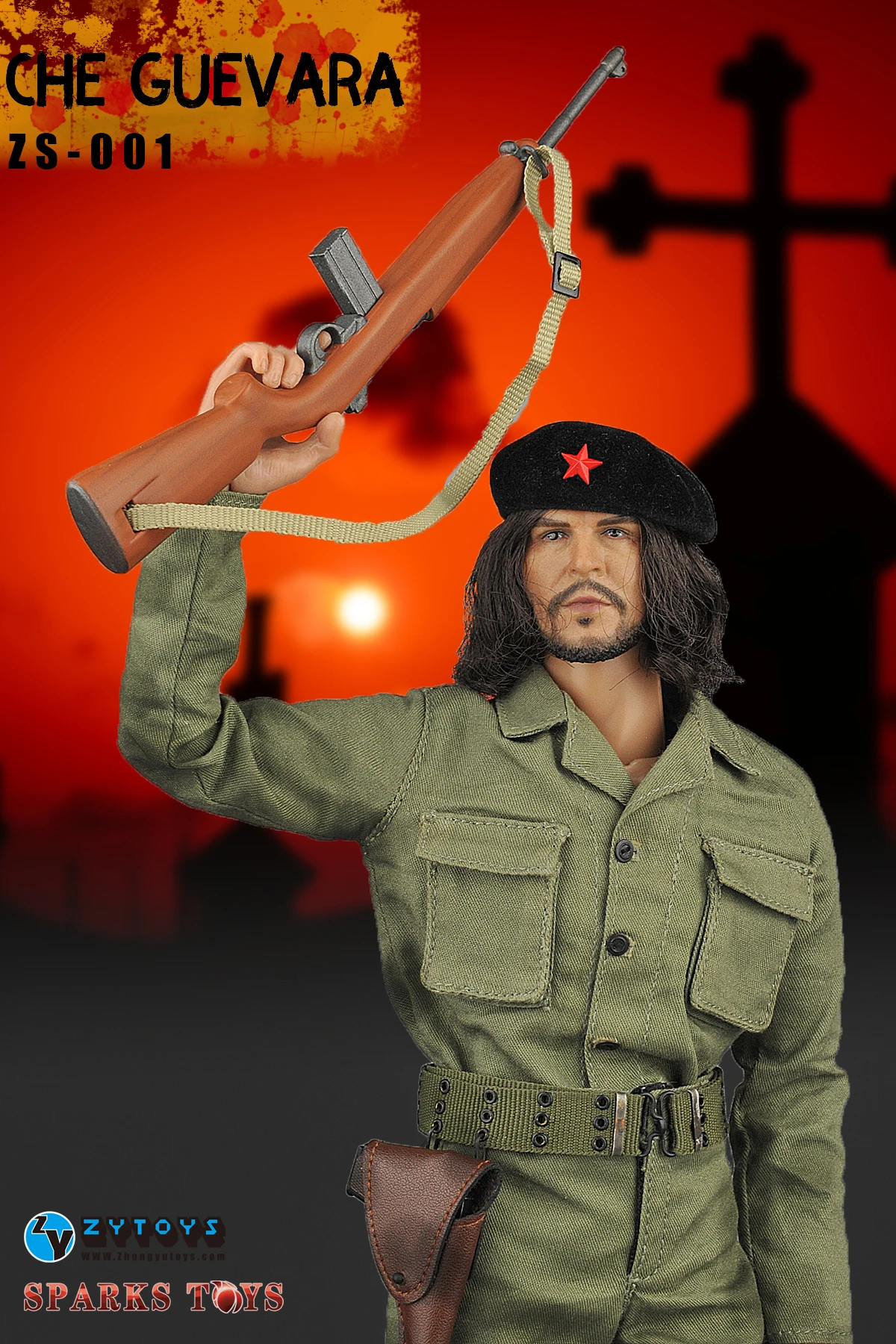 Zytoys 1/6 Guevara Double Head Male Sculpts 12 Inch Body