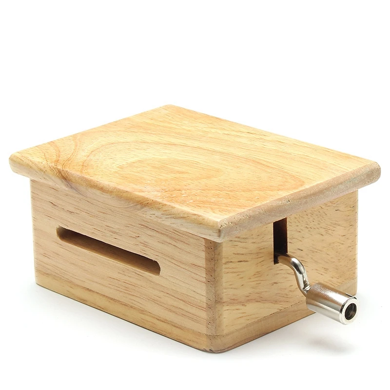 DIY Wooden Music Box Accessory 15 Tone Hand-cranked Hole Puncher 10pcs Paper Tapes Music Movements Box Home Decoration