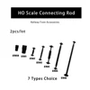 2pcs/lot Ho Scale 1:87 Railway Train Accessories Coupler Connector ABS Plastic Motor Drive Rod Train Model Connecting Rod 1