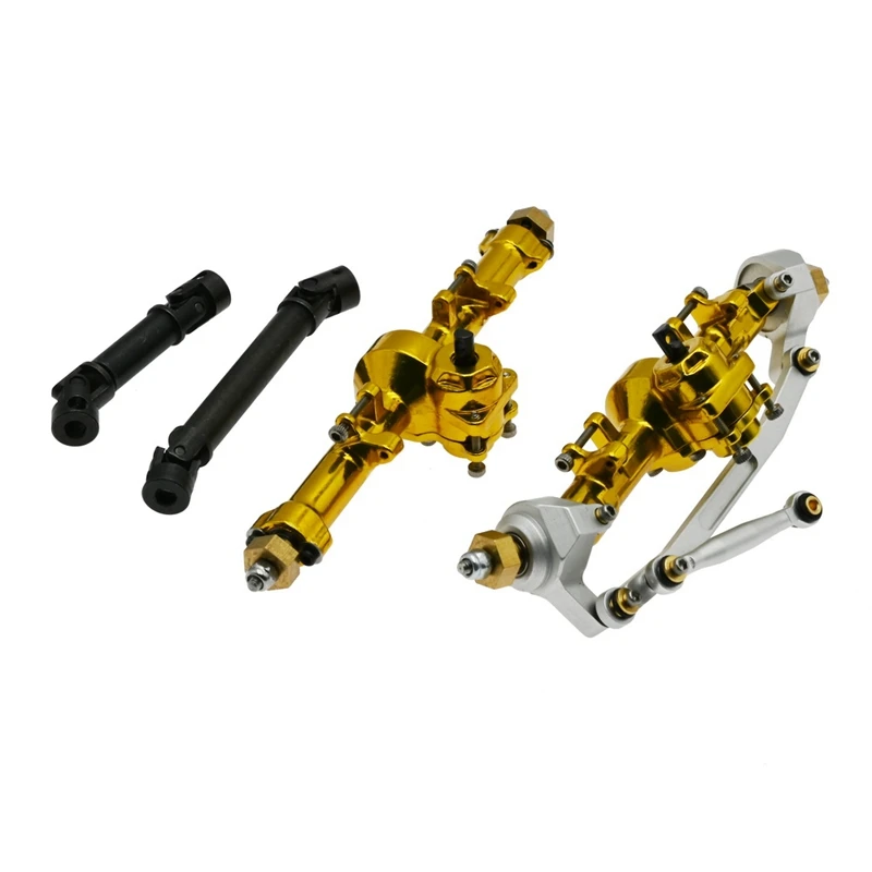 

For Axial SCX24 1/24 RC Crawler Car Metal Front & Rear Axle Complete Axles With Drive Shaft Upgrade Parts Accessories