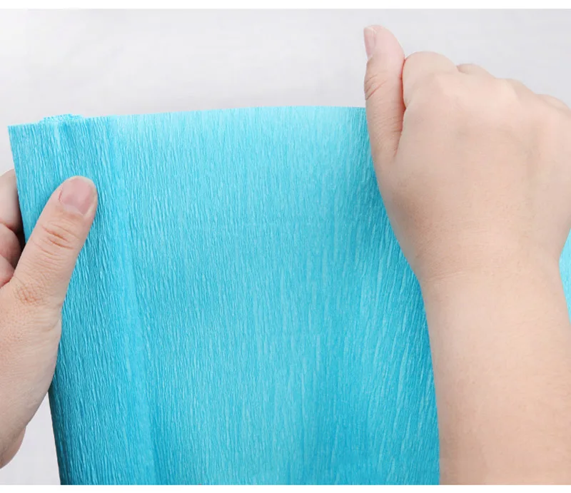 Description Picture 5 of item50x250cm Colored Crepe Paper Roll Origami Crinkled Crepe Paper Craft DIY Flowers Decoration Gift Wrapping Paper Craft