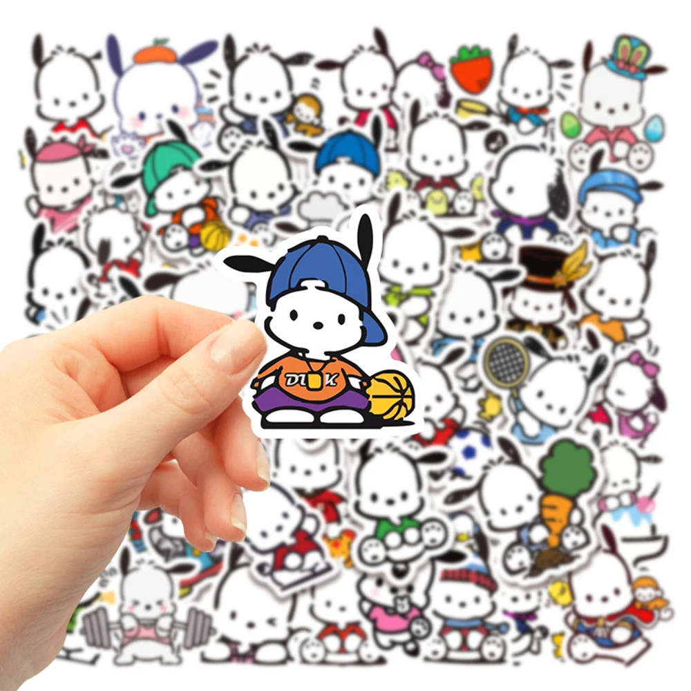 10/30/50pcs Cute Cartoon Pochacco Stickers Aesthetic Decorative Scrapbooking Laptop Phone Case Cute Decals Sticker for Kids Girl