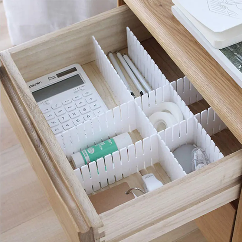 6PCS Adjustable Drawer Honeycomb Clapboard Partition Divider Box Separator  Plastic DIY Grid Storage Organizer Home Cloth Storage