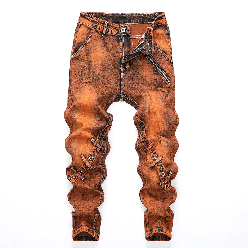 

TS5903 Europe and United States New Demin Pants Retro Men Straight Jeans