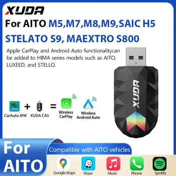 XUDA per AITO M5 M7 M8 M9: APK Google Waze, mappe, musica Spotify, Apple CarPlay e Android Auto per HUAWEI HIMA AITO Auto
