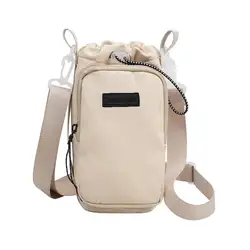 Insulated Crossbody Water Bottle Carrier with Phone Pocket and Adjustable Strap (A)