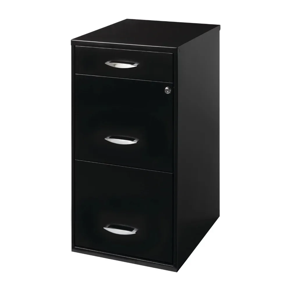 

Drawer Letter Width Vertical File Cabinet with Pencil Drawer, Black, Painted Steel Surface is Non-porous and Easy to Clean