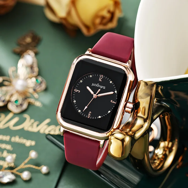 Women Watches Square White Simple Design Ladies Watches Business Silicone Luminous Wristwatch Casual Clock Relogio Feminino 3