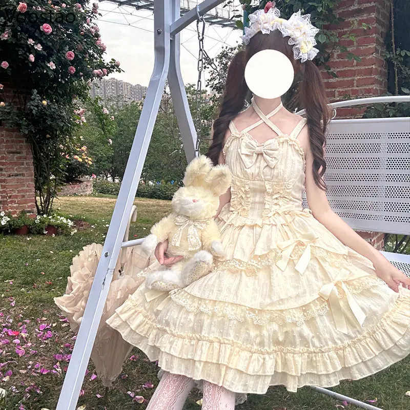 ★YOUTHBATH★YBX SOUP Loli layered lace dress★正規品/送料込 Japanese Sweet Lolita Jsk Dress Gothic Women Lace Bow