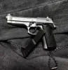 1:3 Mini 92F Pistol Model Alloy Detachable Assemblable Toy Keychain Pendant Metal Toy Gun Bag Decoration Boys Gift 2