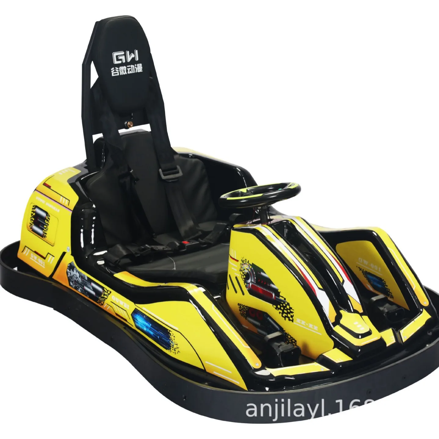 High-speed kart, 360 &deg; drift anti-rollover rear drive dual motor charging kart