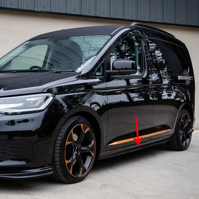 Teileplus24 Protezione Paraurti In Acciaio Inox Per Volkswagen Caddy Cargo 5 (2020+) – Argento Lucido Con Bordo Protettivo - 2