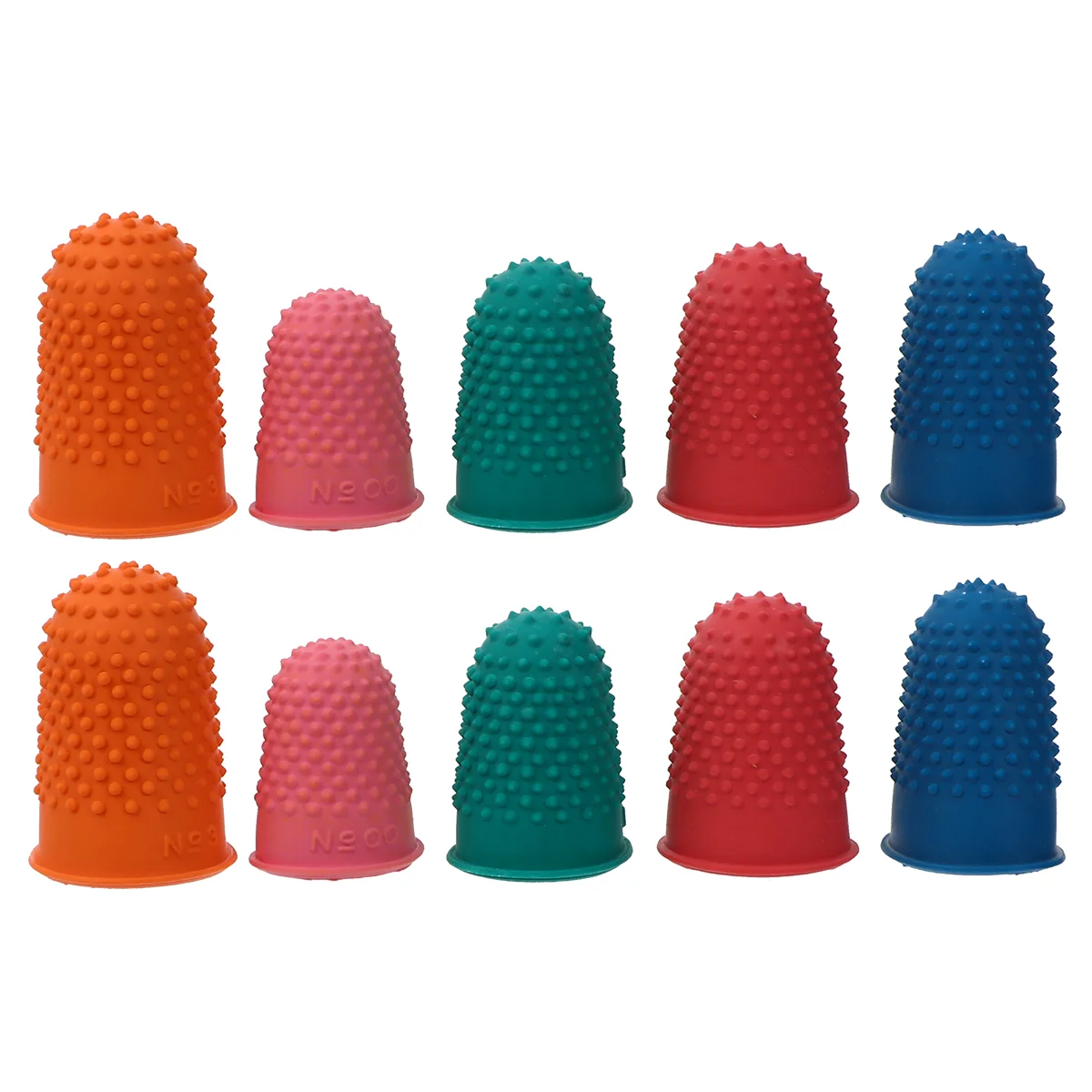 

10 Pcs Rubber Finger Cots Caps Tips Play The Piano Protector Pads Grip Fluororubber