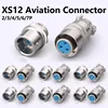 5/20/100PCS XS12J2Y  XS12-2.3.4.5.6.7.8 Pins Aviation Connector Push-Pull Circular Plug Quick Cable connectors 12mm Round Socket 1