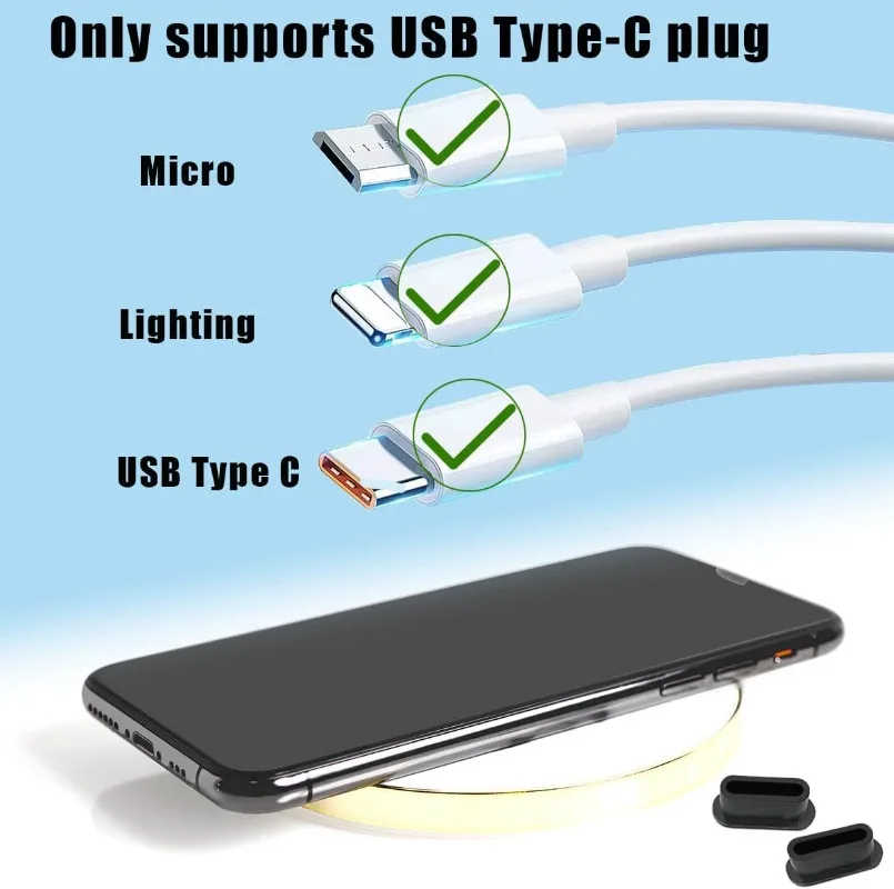 รูปสินค้า ซิลิโคนป้องกันฝุ่น USB-C สำหรับ iPhone 16 และ Android