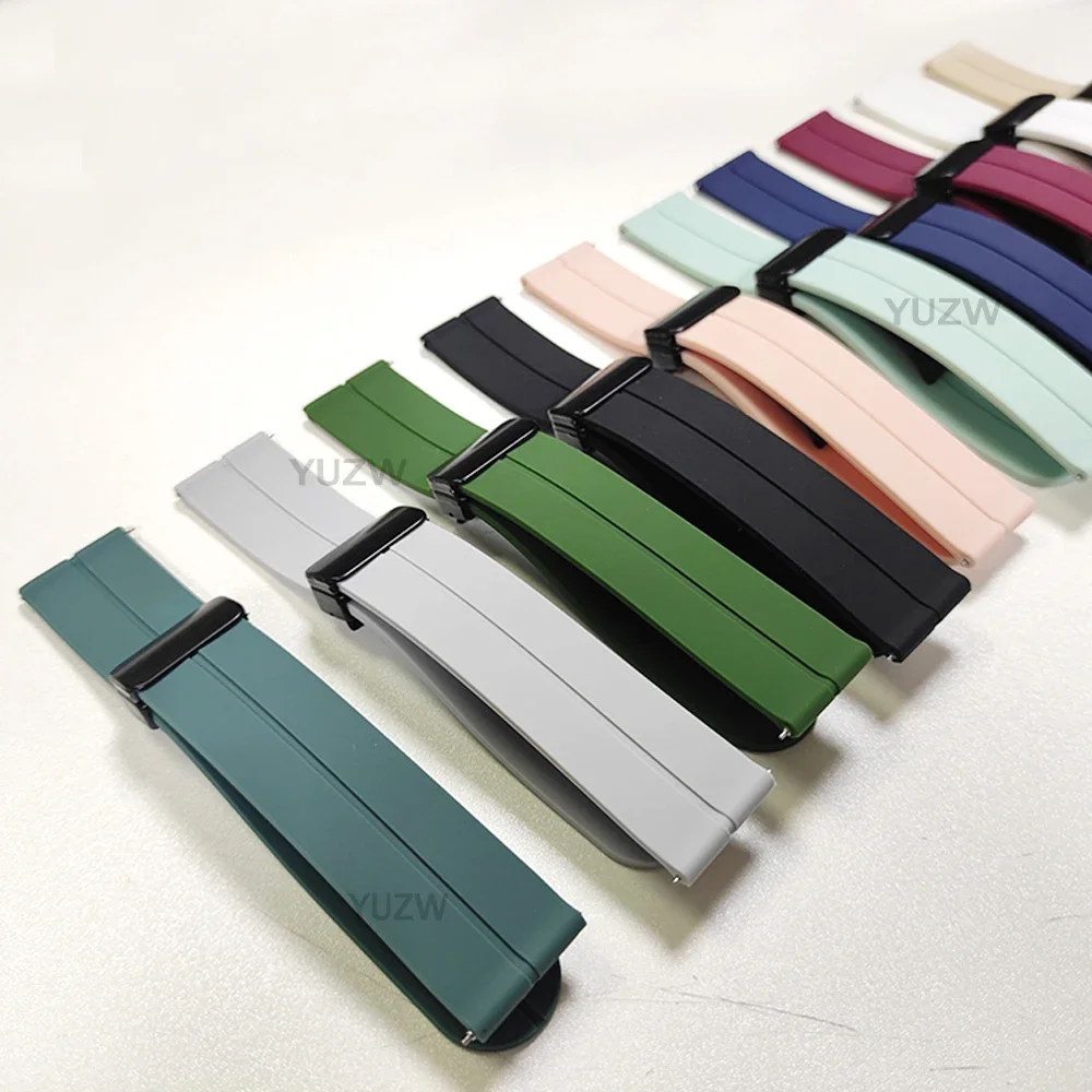 Silicone Magnetic Clasp Sports Watchband - 20/22mm Strap