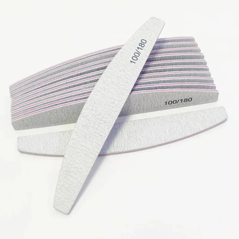 4개입 양면 네일 파일 및 버퍼, 100/180 그릿 에머리 보드, 아크릴 네일용 매니큐어 도구, 네일 기술자 용품