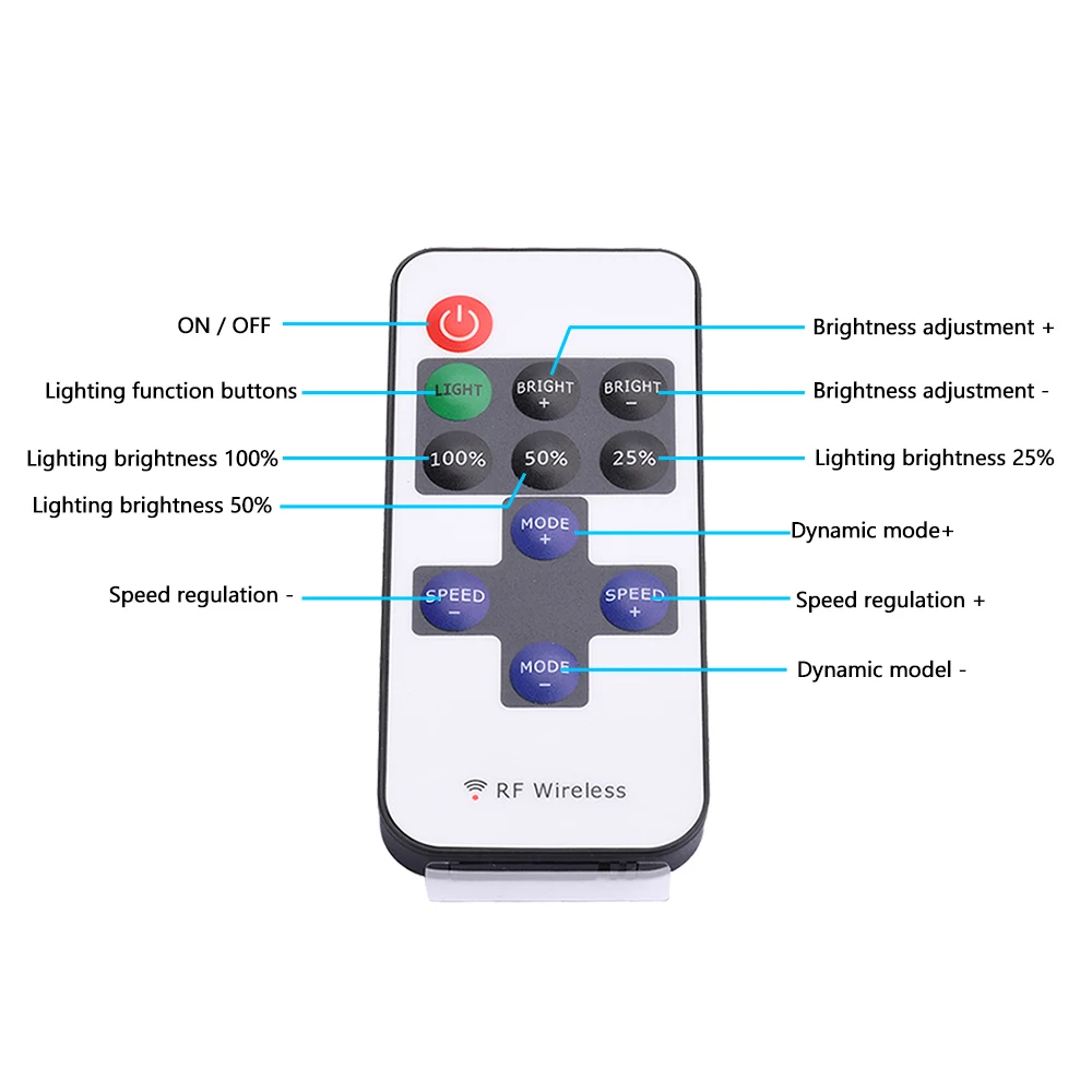 Smart LED Strip Light Mini 9/11Keys Dimmer Controller DC5-24V RF Wireless Remote