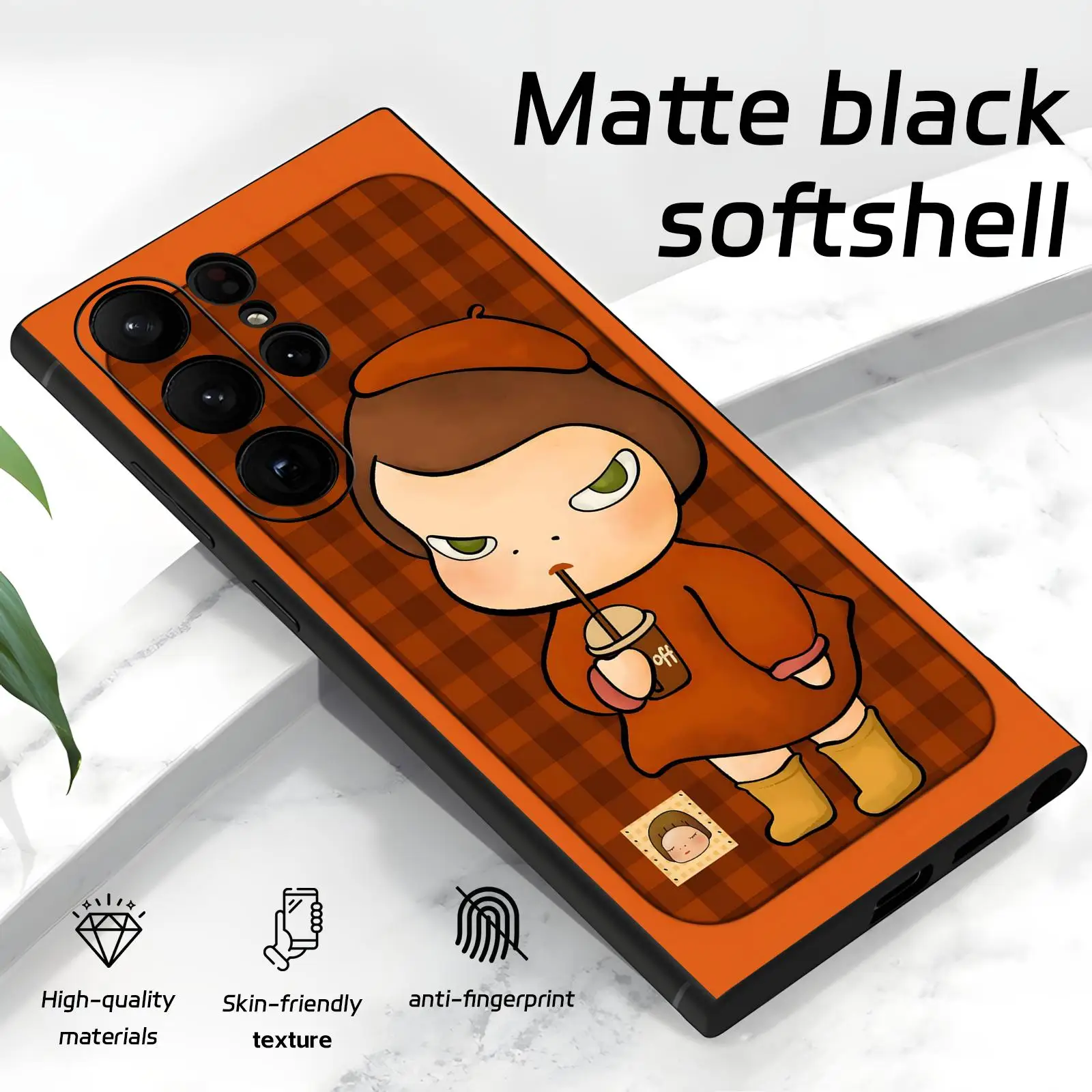 Y-Yoshitomo-ES Nara Soft Black Shockproof Phone Case