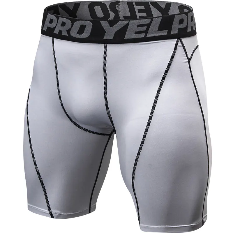 Men Fitness Compression Shorts Running Training Sport Shorts Tight Breathable Quick-drying Stretch Shorts Letter Belt Gym Shorts Sports & Entertainment