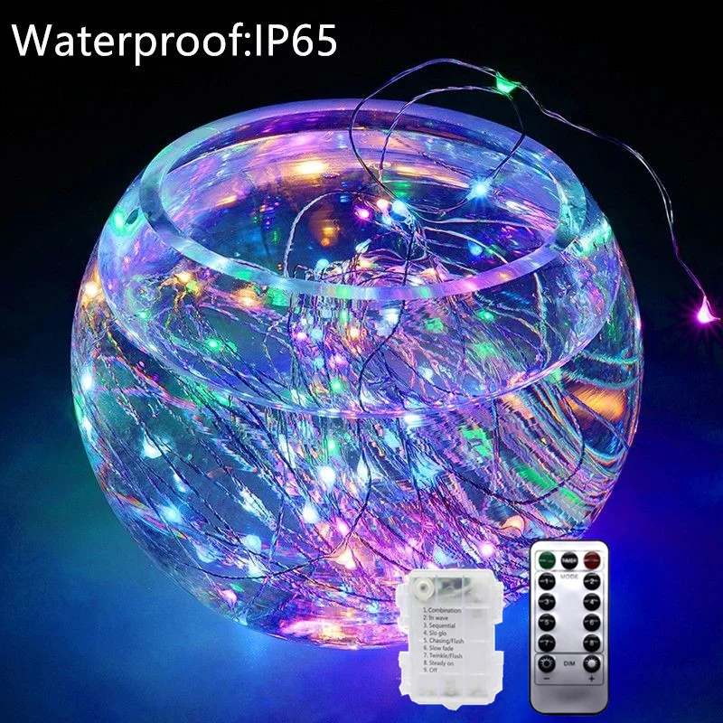 

Waterproof Copper Wire Lamp Battery Remote Fairy Lamp Outdoor Garden Garland Party Decoration LED Christmas Wedding Light String