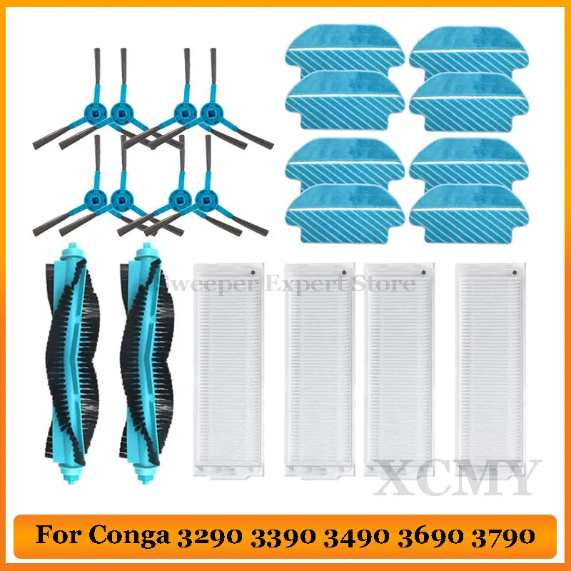 For Cecotec Conga Ultra Titanium Vital Vacuum Cleaner Spare Parts HEPA Filter Side Brush Proscenic M7