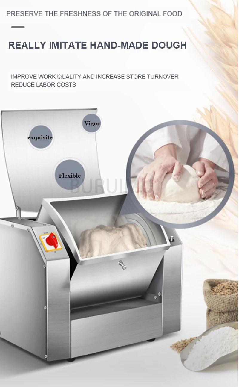 Description Picture 2 of itemCommercial Electric Dough Mixer Machine Kneading Capacity Food Processor Cooking Appliances Pizza Noodles