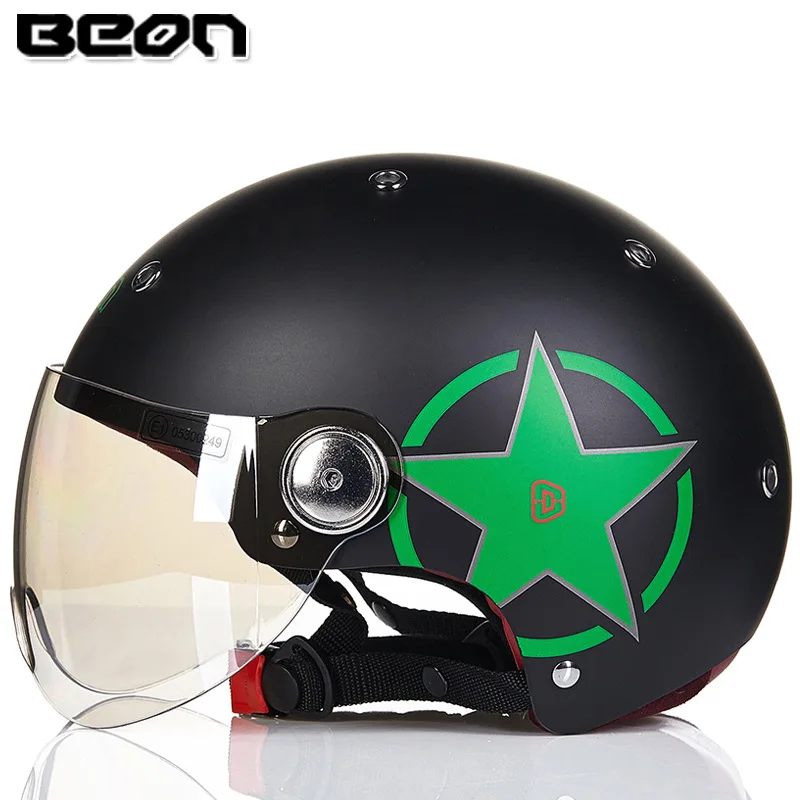 Casco Moto Da Uomo Light Open Face Capacete De Moto Summer Half Face Jet Traspirante Scooter Moto Equitazione Casco Moto
