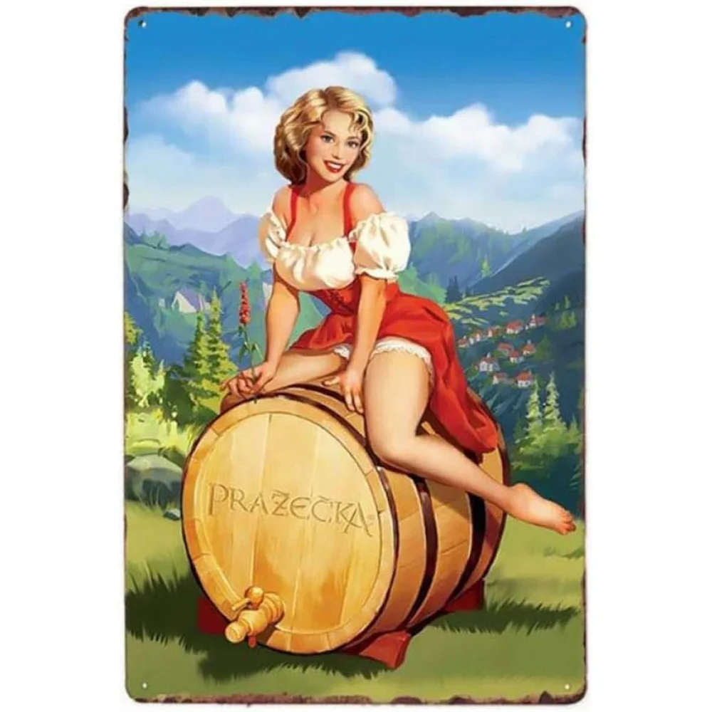 남성용 맥주 장식, 금속 사인 장식, 주석 알루미늄 사인, 벽 예술 금속 포스터, 동굴 바 차고, 파티 맥주, 8x12 인치