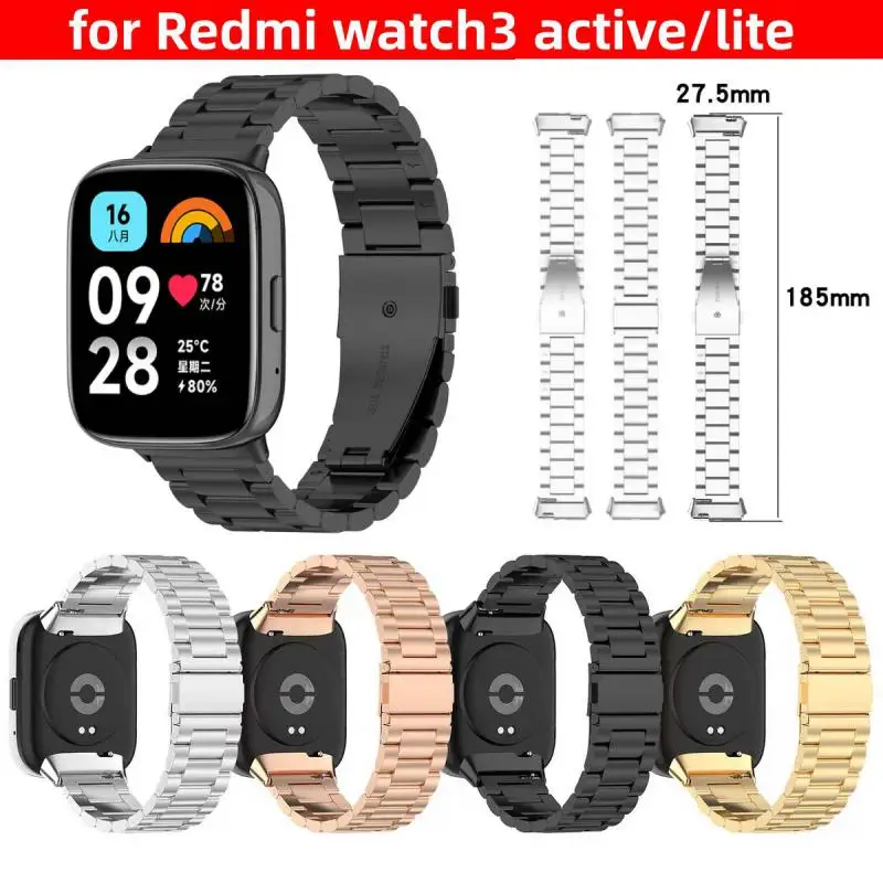 

Replacement Bracelet for Redmi Watch3 Active Watch Strap Stainless Steel Metal Strap for Redmi Watch3 Active Lite Wristband