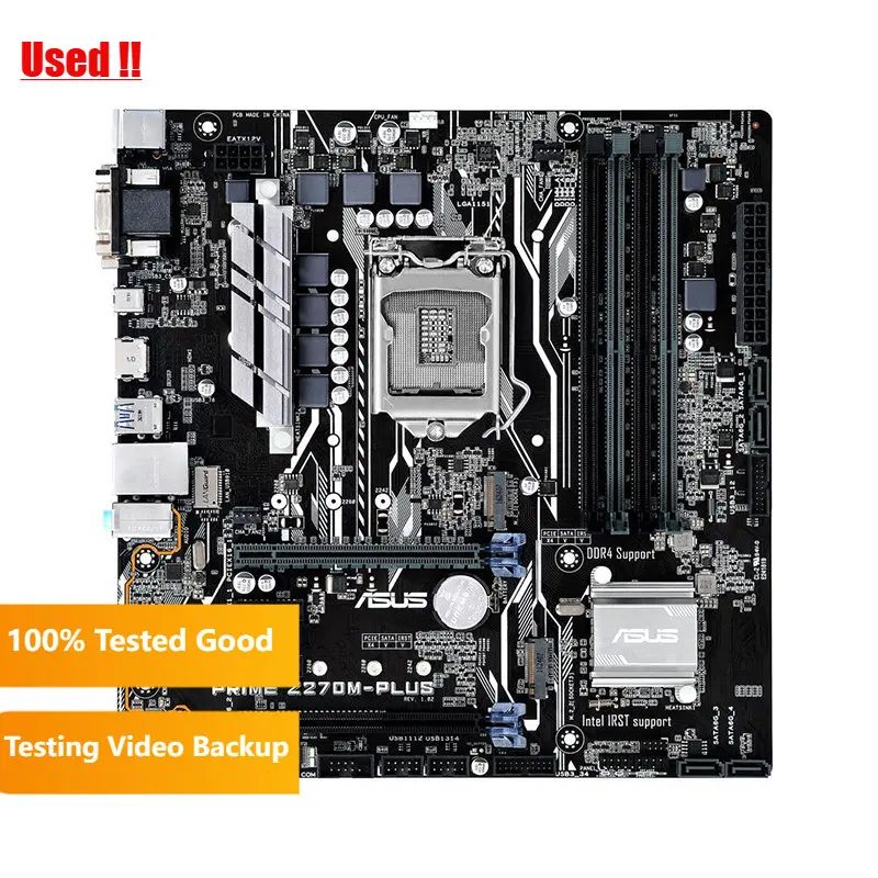 マザーボード ASUS Z270M-PLUS , i7-7700K , DDR4 32GB Used,asus Prime Z270m-plus Motherboard 1151 Motherboard Ddr4