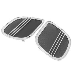 Motorcycle Speaker Grills Cover Trim Mesh Tri - Line Black (Speaker Grills Cove)