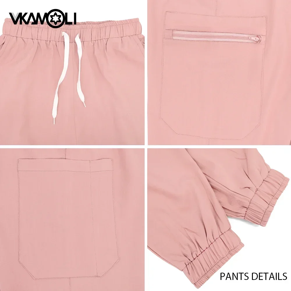 Medical Scrubs Jogger Pants Men and Women Solid Color Stretch Elasticity XS-XXL for Medical Dental Clinic Vet Working