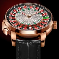 Mechanical Watches Pro Men's PINDU Watch NH35A Movement Sapphire Glass Waterproof Button Design Wristwatch Russian Roulette