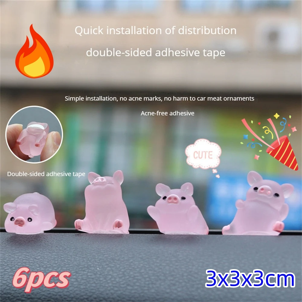 

Piggy Doll Ornaments Electric Vehicle Decoration Piggy Doll Center Console Car Rearview Mirror Decoration Cartoon Car Ornaments