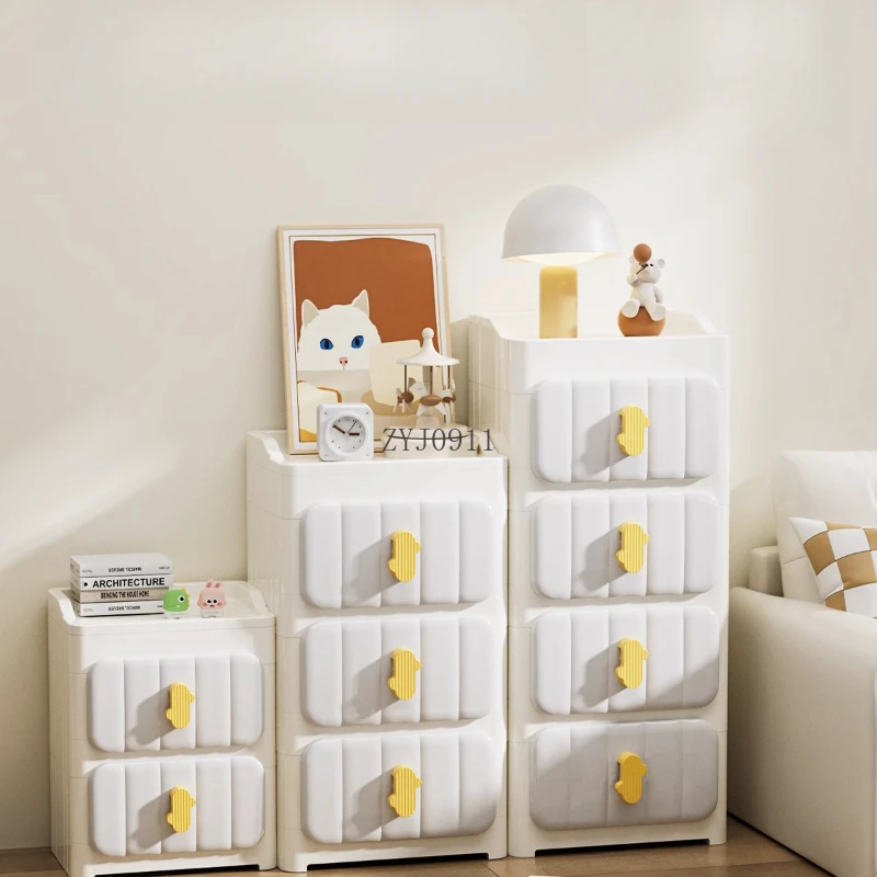 Bedside table Simple wardrobe Drawer narrow side shelf Bedroom storage locker