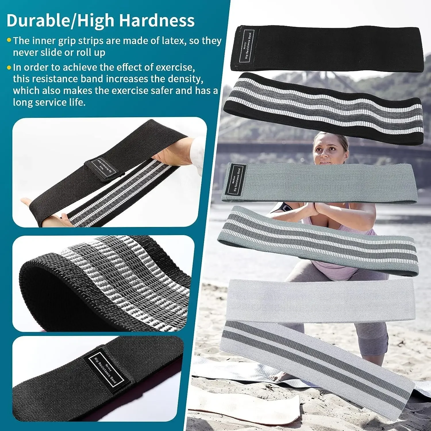 Anti-Slip Resistance Hip Booty Bands Squat Glute Workout Non-slip Trainer Thick Stretch Fitness Strips Loops Yoga Equipment resistance bands resistance band resistance strap