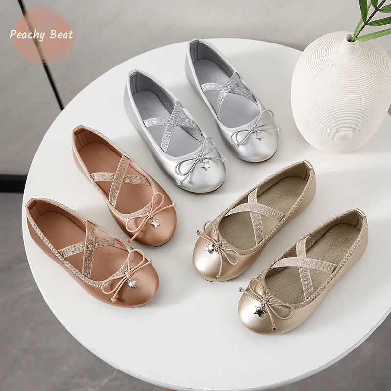Fashion Baby Girl Princess Shoes Infant Toddler Child Flat Dance Bow Shoes Soft Bottom Spring Autumn Summer Baby