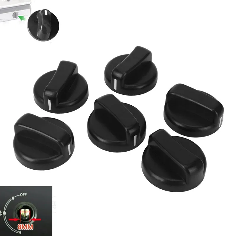 2/5Pcs 8mm General Replacement Switch Knob Gas Stove Control Knob Knob