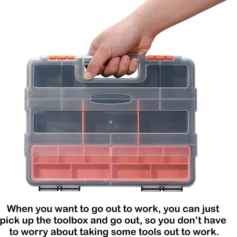 Set di Organizer per cassette degli attrezzi, organizzatori di viti per Hardware e parti, scatole per piccole parti a scomparti, cassetta degli attrezzi in plastica per elettricisti