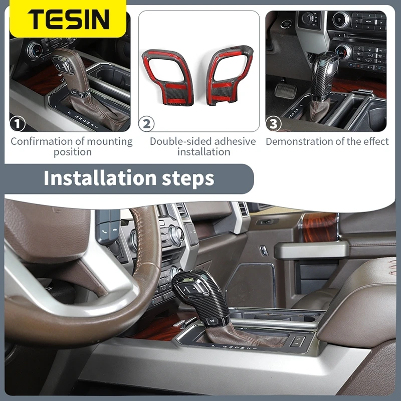 Hoolcar Interior Accessories Gear Shift Knob Cover ABS Decoration Trim For 2009-2014 Ford F150 Raptor, Carbon Fiber Price In UAE | Amazon UAE